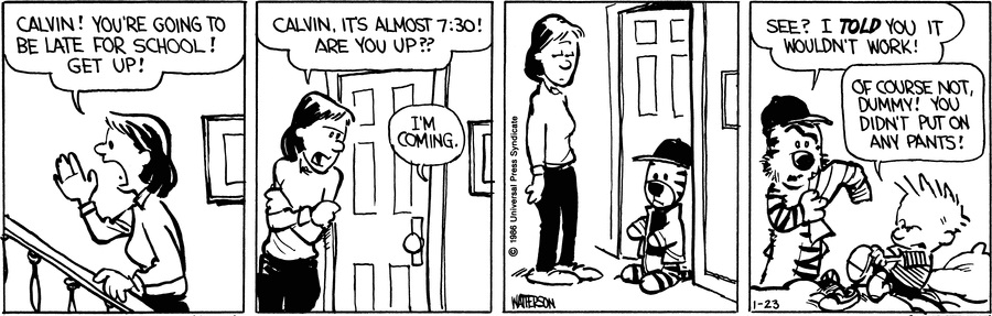 Calvin and Hobbes - January 1, 1986