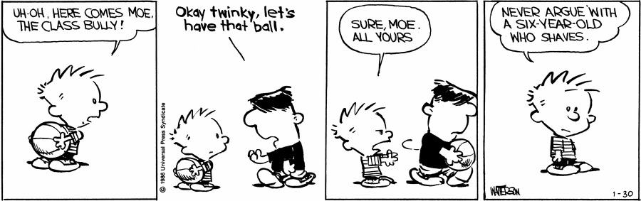 Calvin and Hobbes - January 30, 1986