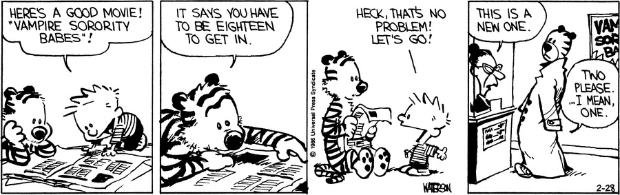 Calvin and Hobbes - February 28, 1986
