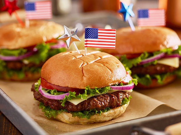 American Flag Hamburger