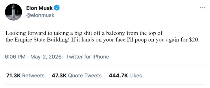 Elon Musk's Empire State Building Tweet